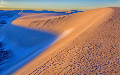 Gypsum dunes at sunrise, White Sands National Monument, NM