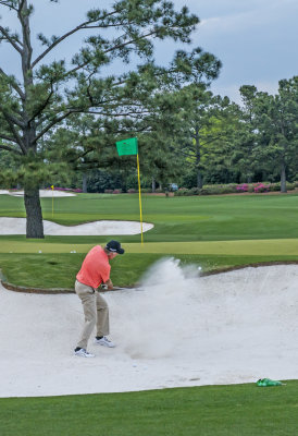 Al Geiberger practicing bunker shots. He is one of only six players to ever shoot a 59 during a PGA Tournament