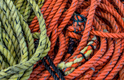 Ropes at a fishing shack, Peggys Cove, Nova Scotia