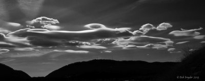Lenticular cloud formations over PA ridge