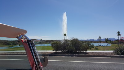 The famous fountain of Fountain Hills, AZ