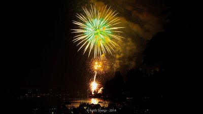 Vashon Fireworks over Quartermaster Harbor