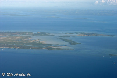 Olango Wildife Sanctuary with Bohol Islands in the Background