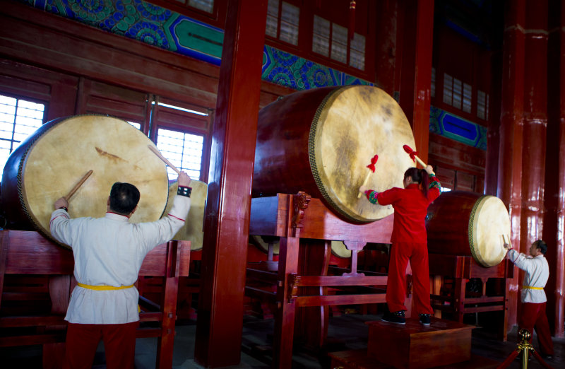 Drummers in Drum Temple