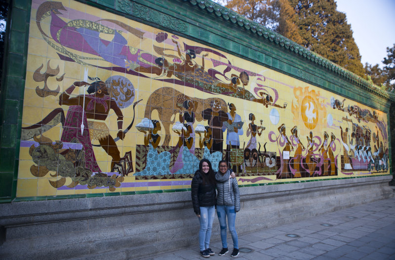 Mia and Jing in Ritan Park