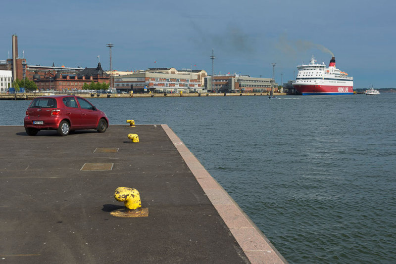 Car and Ship in the Harbor
