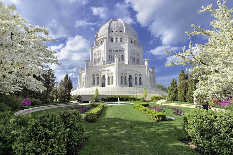 The Bahai Temple in the Spring