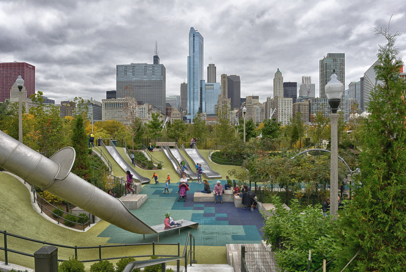 Cloudy Day in Maggie Daley Park