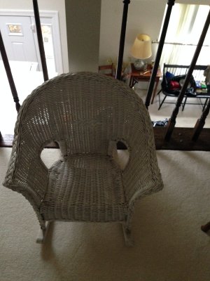 ASSORTMENT OF OLD WICKER -- SOME TOO OLD