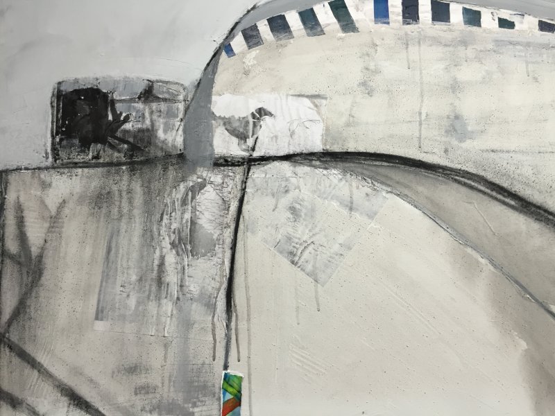 New abstract landscape mixed media- work in progress