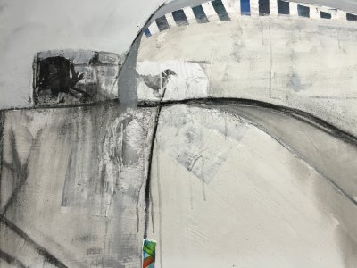 New abstract landscape mixed media- work in progress