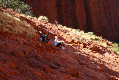 Resting on the Tough Climb to the Valley of the Winds - Kata Tjuta (The Olgas)