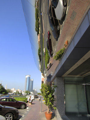 Reflective Facade on Dubai Building