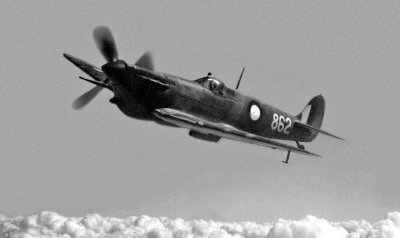A  Vickers Supermarine Spitfire Mk VIII flown by my Late Father.