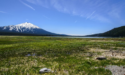 Meeting of Sky, Lake & Mountain