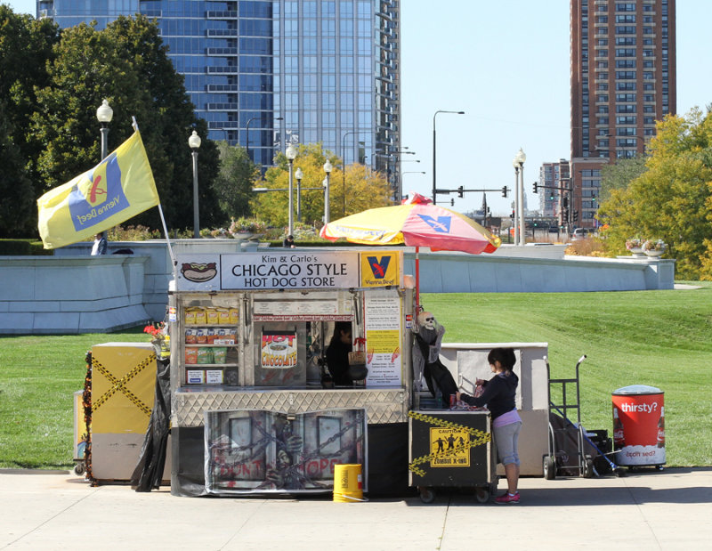 Chicago Style Hot Dogs, at  Shedd Museum 