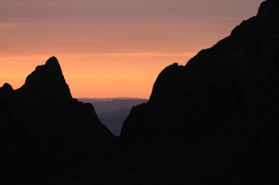 Window Sunset from Chisos Mt. Lodge