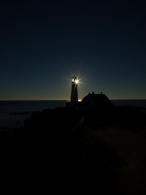 Portland Lighthouse into the sun.jpg
