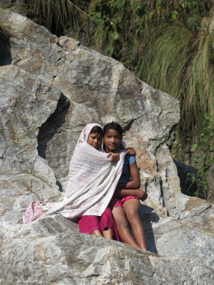 Young Children morning bathing