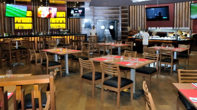 Strikers Bar, Food Station And Tables
