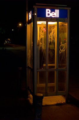 Night Phone Booth on Nassau Street