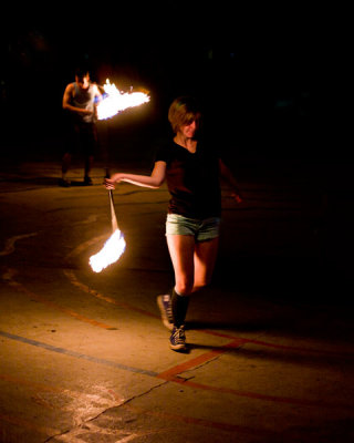 Toronto Fire Juggler at Night