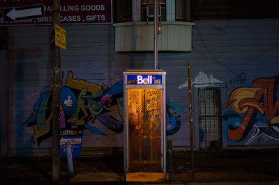 Night Phone Booth on Nassau Street Revisited