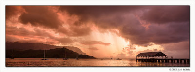 Hanalei Bay and Pier, Kauai, 2013