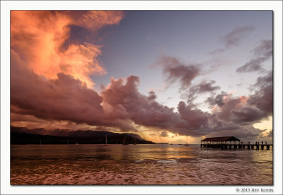 Twilight, Hanalei Bay, Kauai, 2013