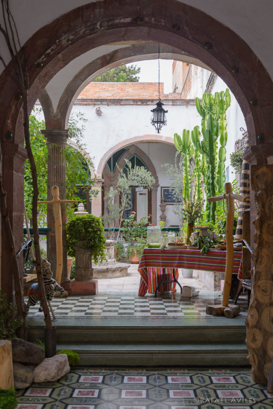 The entrance to a quaint B&B. Very inviting!