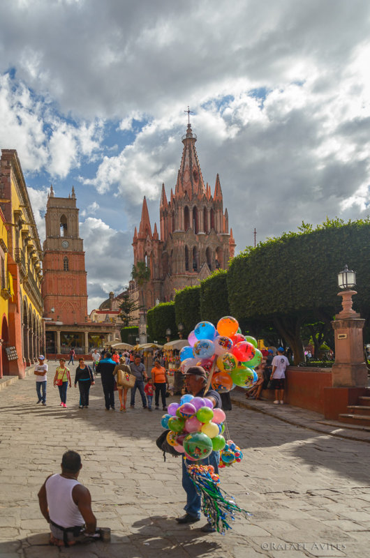 At the main square. Very colorful!