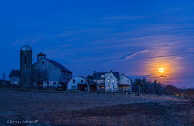 Full Moon Over Pennsylvania Farm