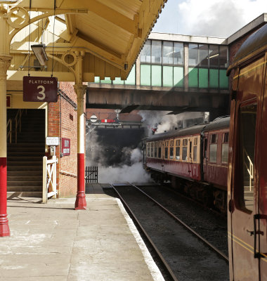 Steam departs Bury Bolton Street