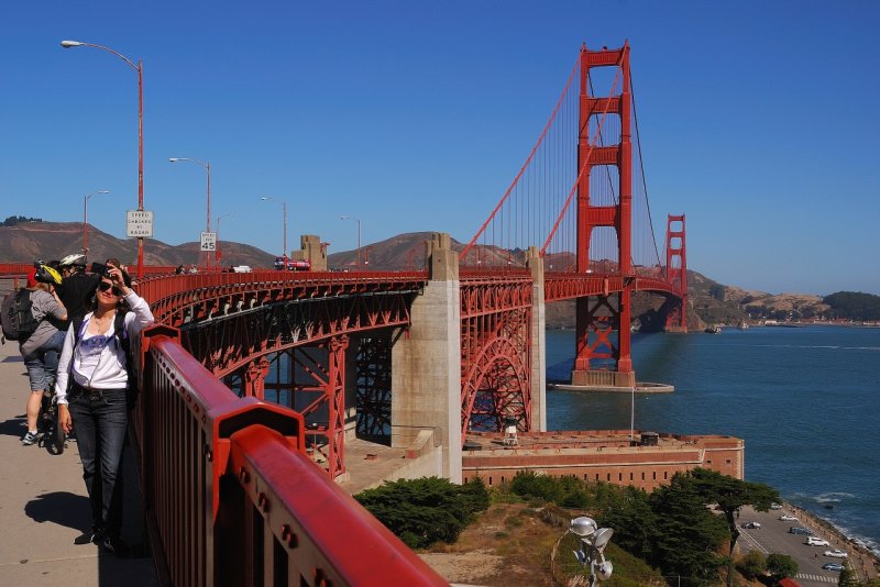 Selfie on the Golden Gate Bridge in  San Francisco