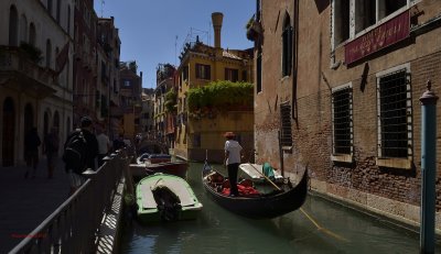 VENICE ITALY/ A VERY POPULAR  TOURIST RIDE IN THE GONDOLE. 