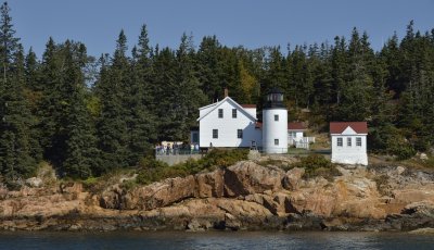 Bass Harbor Light view from the water  / Boat from Bar Harbor Maine to the Lighthouse. 