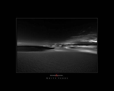 Art Poster_White Sands NM_Under Rising Moon and Stars_BW copy.jpg