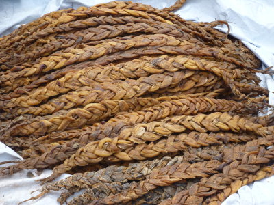 Braided, dried fish.  