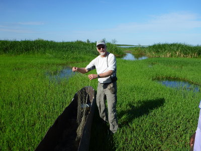 James with a typical gill net.