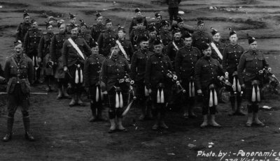 15th Battalion CEF Pipe Band, Valcartier, Quebec, 1914