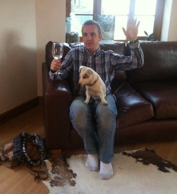 Me and dog in Farnham