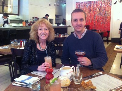 Pam's mum and I in London