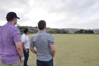 Lawn bowls at Clovelly with Mike and Ken