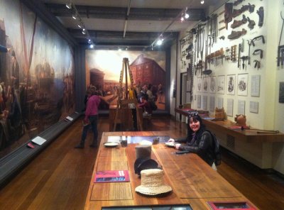 Pam at the Hyde Park Barracks museum