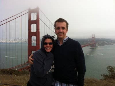 Pam and I and the Golden Gate