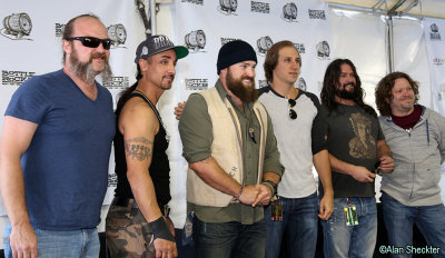 Zac Brown Band in the media tent