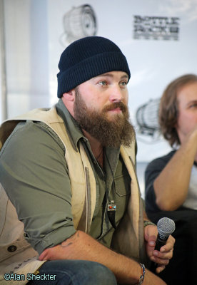 Zac Brown in the media tent