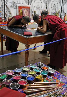 Drepong Loseling monks create a mandala