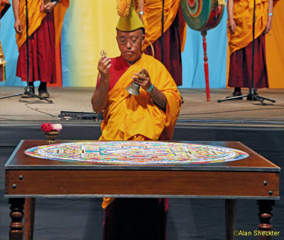 Drepong Loseling monks' mandala closing ceremony