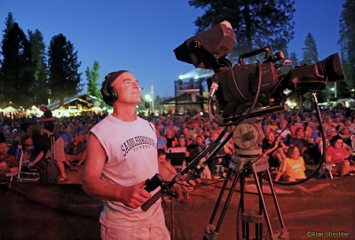 John behind the video camera